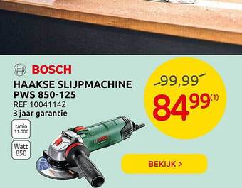 Brico Bosch Haakse Slijpmachine Pws 850-125 aanbieding