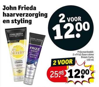 Kruidvat John Frieda Haarverzorging En Styling aanbieding