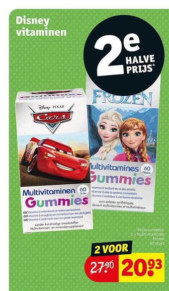 Kruidvat Disney Vitaminen aanbieding