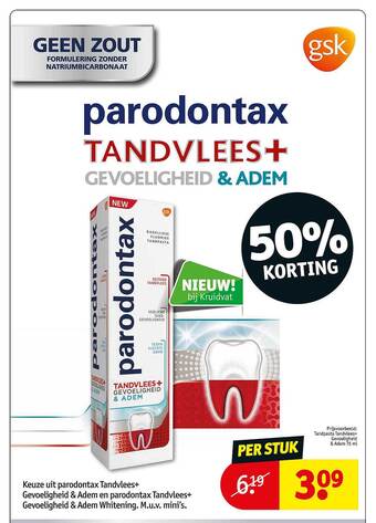 Kruidvat Parodontax Tandvlees aanbieding