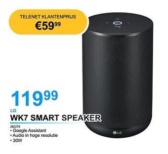 Elektro Van Assche Lg wk7 smart speaker aanbieding
