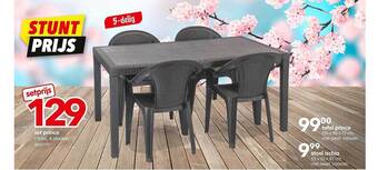 Yess Set Prince, Tafel Prince, Stoel Ischia aanbieding