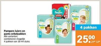 Albert Heijn Pampers luiers en pants enkelpakken aanbieding