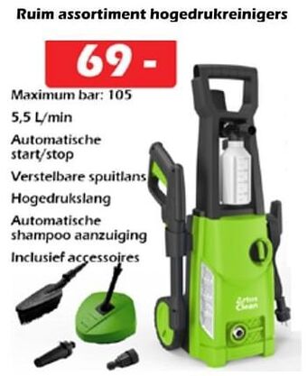 Artos clean ruim assortiment hogedrukreinigers