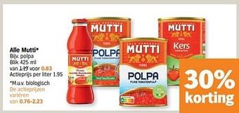 Albert Heijn Mutti polpa aanbieding