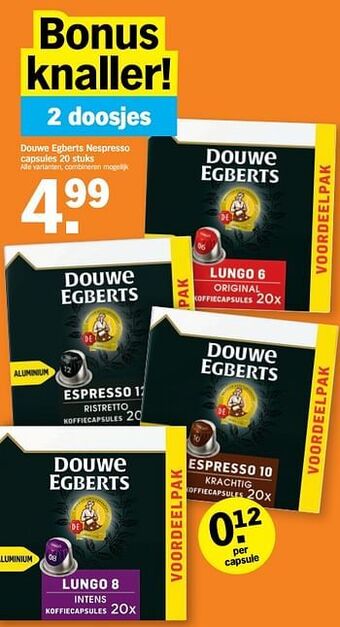 Albert Heijn Douwe egberts nespresso capsules aanbieding