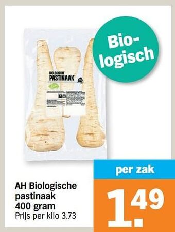 Albert Heijn Ah biologische pastinaak aanbieding