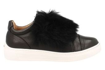 Unisa Mocassin Dames Faux Fur - Zwart