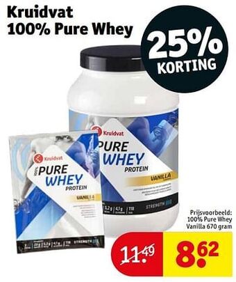 Kruidvat 100% pure whey vanilla aanbieding