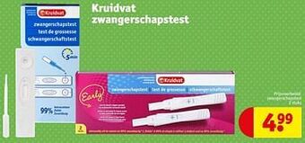 Kruidvat Zwangerschapstest aanbieding
