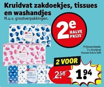 Kruidvat Kruidvat tissues extra soft aanbieding