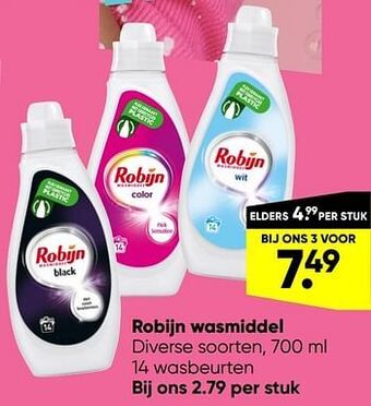 Big Bazar Robijn wasmiddel aanbieding