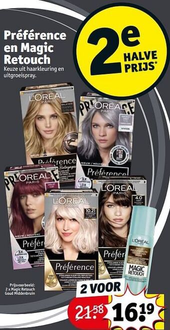 Kruidvat Magic retouch goud middenbruin aanbieding