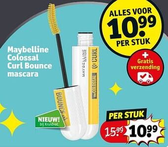 Kruidvat Maybelline colossal curl bounce mascara aanbieding