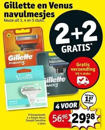 Kruidvat Mesjes venus smooth sensitive aanbieding