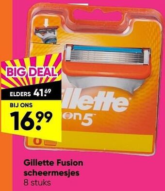 Big Bazar Gillette fusion scheermesjes aanbieding