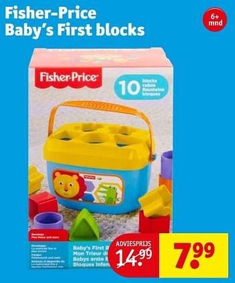 Kruidvat Fisher-price baby’s first blocks aanbieding