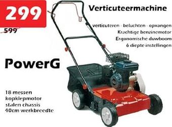 iTEK Powerg verticuteermachine aanbieding