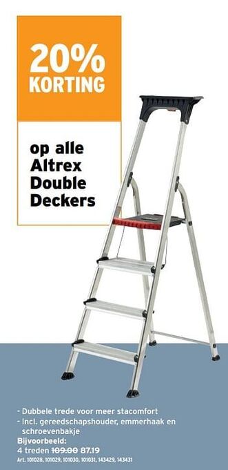 GAMMA Altrex double deckers 4 treden aanbieding