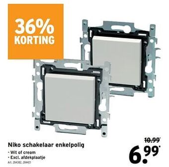 GAMMA Niko schakelaar enkelpolig aanbieding