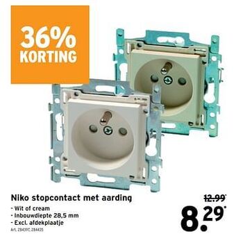 GAMMA Niko stopcontact met aarding aanbieding