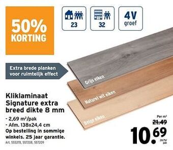 GAMMA Kliklaminaat signature extra breed aanbieding