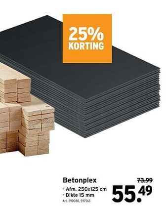 GAMMA Betonplex aanbieding