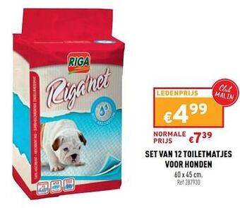 Trafic Set van 12 toiletmatjes voor honden aanbieding