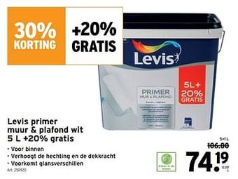 GAMMA Levis primer muur + plafond wit aanbieding