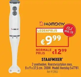 Trafic Staafmixer homday 547781 aanbieding