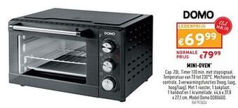 Trafic Mini-oven domo do806go aanbieding