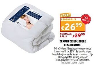 Trafic Dekbed driedubbele bescherming aanbieding