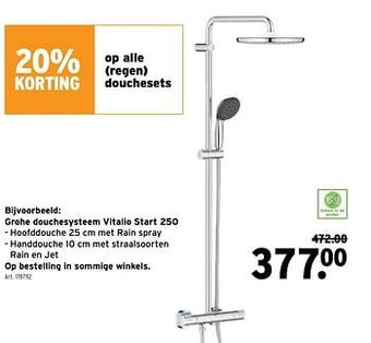 GAMMA Grohe douchesysteem vitalio start 250 aanbieding