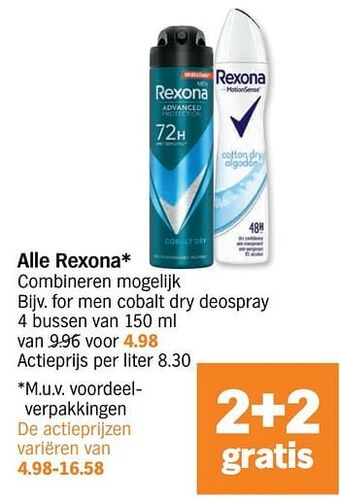 Albert Heijn For men cobalt dry deospray aanbieding