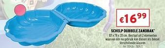 Trafic Schelp dubbele zandbak aanbieding