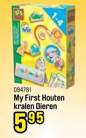 Happyland My first houten kralen dieren aanbieding