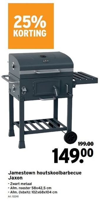 GAMMA Jamestown houtskoolbarbecue jaxon aanbieding