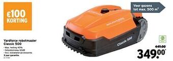 GAMMA Yardforce robotmaaier classic 500 aanbieding