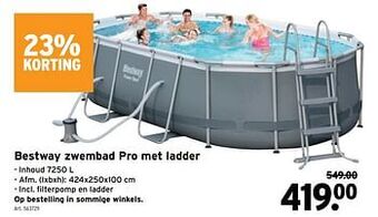 GAMMA Bestway zwembad pro met ladder aanbieding