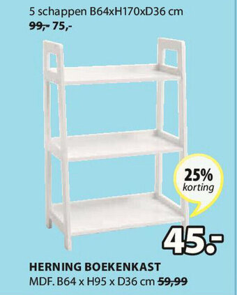 Jysk Herning Boekenkast aanbieding