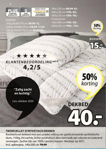 Jysk Tronfjellet Synthetisch Dekbed aanbieding