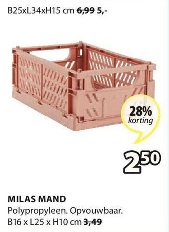 Jysk Milas Mand aanbieding