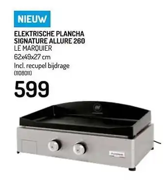 Oh Green Elektrische plancha signature allure 260 le marquier aanbieding