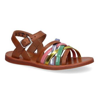Pom d&aposApi Plagette Lux Cognac Sandalen