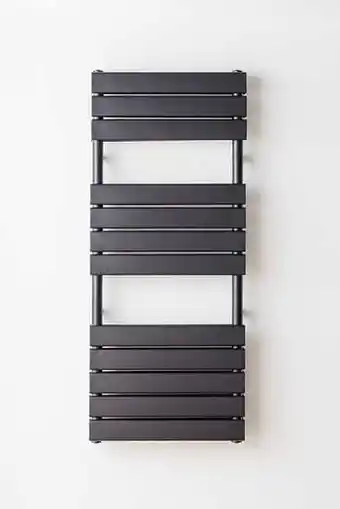 Zelfbouwmarkt Handdoekradiator Xerxes Dubbel Zwart 120 X 50 Cm 1224 Watt aanbieding