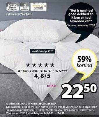 Jysk Living medical synthetisch dekbed aanbieding