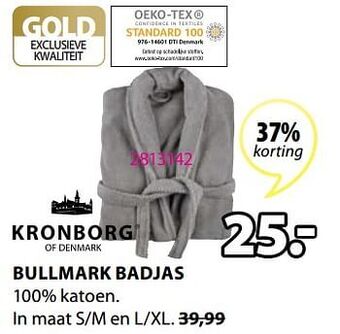Jysk Bullmark badjas aanbieding