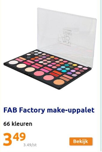 Action FAB Factory make-uppalet aanbieding