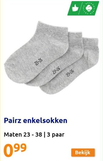 Action Pairz enkelsokken aanbieding