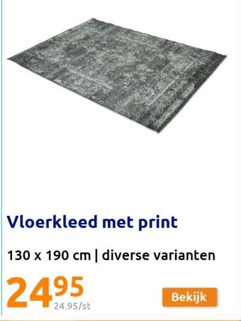 Action Vloerkleed met print aanbieding